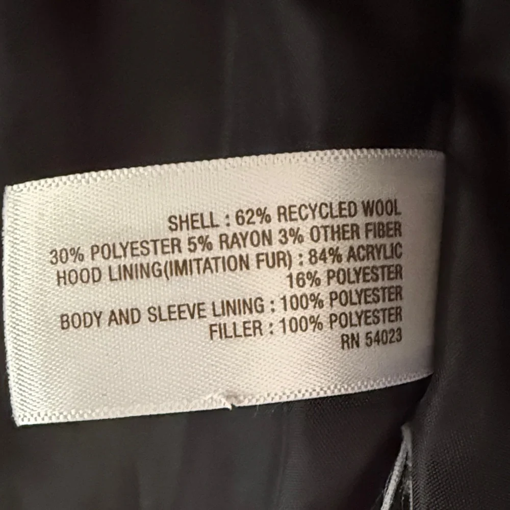 Old Navy Boys Wool Blend Toggle Duffle Coat Black Sherpa Hood Small 6-7 Lined